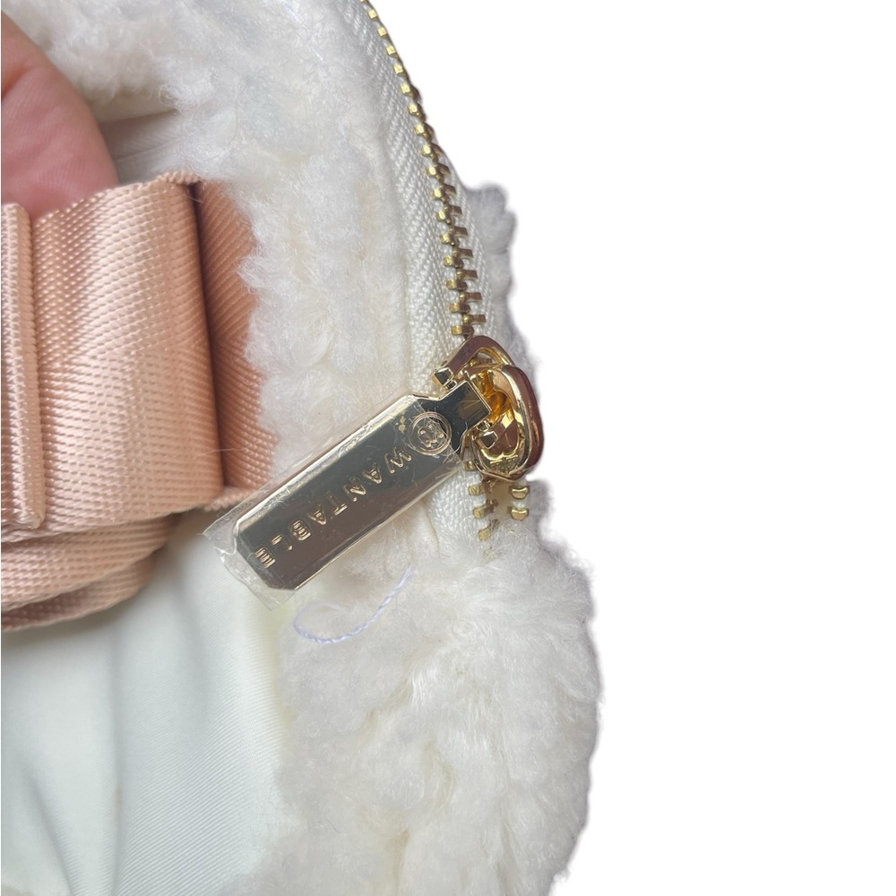 Brand new Fleece Cream hip bag / fanny pack / bum bag w/Rose Gold strap- Darling - Picture 3 of 5
